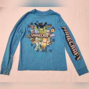 Mojang blue long sleeve minecraft shirt